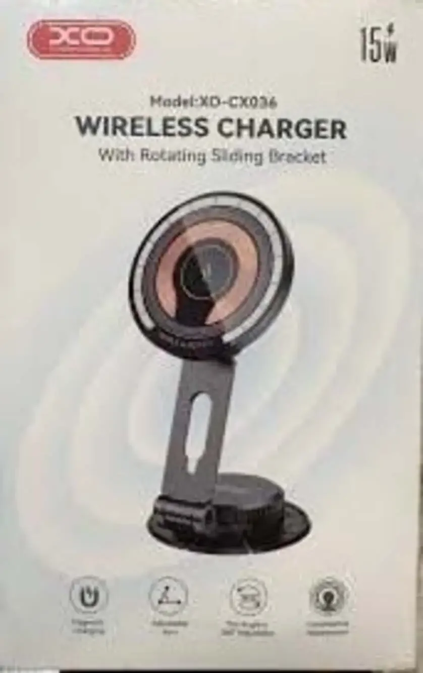 XO Model‎ XD-CX036 15W Wireless Charger with Rotating Sliding Bracket